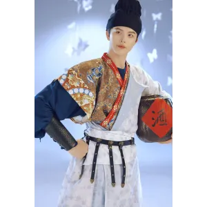 Ricewine Lovers 酒客游狮 - Tang Dynasty Round Collar Banbi Robe Set