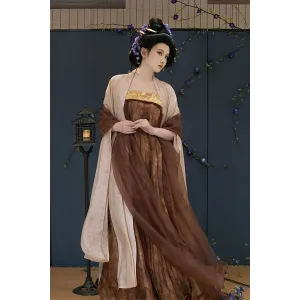 Louchen Chuiying 镂尘吹影 - Tang Dynasty Hanfu Qixiong Ruqun