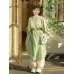 Green Wood 青木 - Tang Hanfu Round Collar Robe (Preorder)