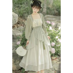 Orchid Collection 兰草集 - Han Chinese Element Improved Daily Dress Hanfu