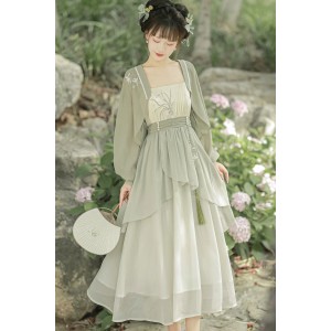 Orchid Collection 兰草集 - Han Chinese Element Improved Daily Dress Hanfu