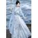 Cloud Piercing 凌云 - New Chinese Style Stand Collar Chivalrous Xiake Mamian Skirt Set
