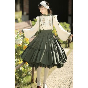 Sunflower Appointment 向日葵之约 - New Chinese Style Top & Overall skirt Mamian Skirt Set