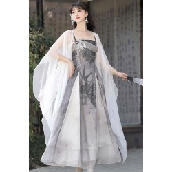 Ink Feather 墨羽 - New Chinese Hanfu Daily Dress Summer Set