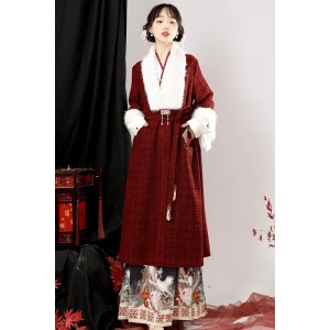Xun Suangxue 寻霜雪 - New Chinese Style Coat & Top & Mamian Skirt Set