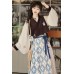 Mountain Ramble 山间游记 - Han Element Hanfu Top & Majia & Dress Set