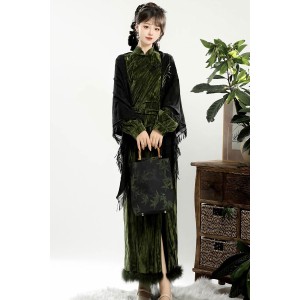 Youyou Lanting 悠悠兰亭 - Qi Pao & Shawl Set