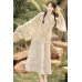 Verdant Spring 春意森森 - Han Chinese Element Coat & Dress & Collar Set Verdant Spring 春意森森 - Han Chinese Element Coat & Dress & Collar Set