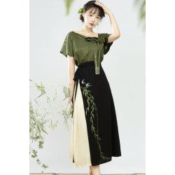 Green Willow 柳绿 - New Chinese Hanfu Set