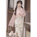 Gentle Autumn 温柔秋 - Han Element Hanfu Top & Suspender Skirt & Necklace Outfit