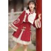 Spring Loong 游龙贺春 - Han Element New Year Vest & Dress & Pleated Skirt Hanfu Set