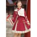 Spring Loong 游龙贺春 - Han Element New Year Vest & Dress & Pleated Skirt Hanfu Set
