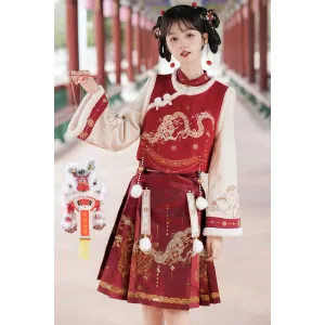 Lingshe Xiancai 灵蛇衔财 - New Chinese Style Majia & Top & Ma Mian Skirt Set