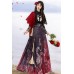 Blazing Dragon 炎龙引 - New Chinese Style Top & Belt & Necklace Mamian Skirt Set