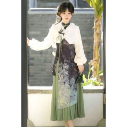 Yan Wugui 燕无归 - Han Element Hanfu Top & Qipao & Skirt Outfit