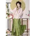 Green Peach 碧桃 - Song Dynasty Style Qiyao Pleated Skirt Hanfu (Preorder)