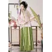 Green Peach 碧桃 - Song Dynasty Style Qiyao Pleated Skirt Hanfu (Preorder)