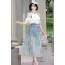 Wisteria Clouds 紫藤寄云川 - New Chinese Style Top & Waist Chain & Mamian Skirt Set Wisteria Clouds 紫藤寄云川 - New Chinese Style Top & Waist Chain & Mamian Skirt Set