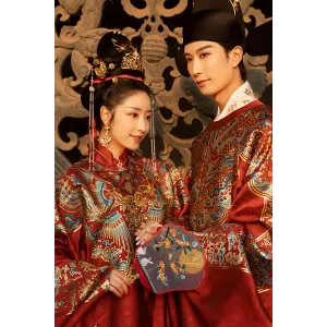 Hongzhuang Rongyi 红妆融熠 - Ming Dynasty Wedding Hanfu Set