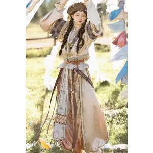Lunar Glow 耀月灵域 - Tibetan Style Exotic Hanfu Set