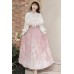 To Tulip 致郁金香 - New Chinese Style Stand Collar Shawl & Top & Mamian Skirt Set