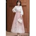 To Tulip 致郁金香 - New Chinese Style Stand Collar Shawl & Top & Mamian Skirt Set