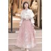 To Tulip 致郁金香 - New Chinese Style Stand Collar Shawl & Top & Mamian Skirt Set