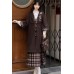 Ginkgo Verses 银杏词 - Han Element Hanfu Preppy Style Checkered Coat Set