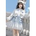 Snowland Dragon 雪域龙语 - Han Element Hanfu Winter Coat & Short Suspender Dress Set