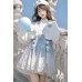 Snowland Dragon 雪域龙语 - Han Element Hanfu Winter Coat & Short Suspender Dress Set