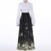 Qing Yan 青魇 - New Chinese Style Stand Collar Top & Cape & Mamian Skirt Set Qing Yan 青魇 - New Chinese Style Stand Collar Top & Cape & Mamian Skirt Set
