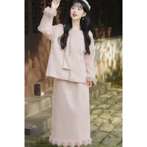 Xiang Xue 香雪 - New Chinese Hanfu Top & Skirt Set
