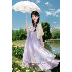 Riverside Moonlight 汀月 - Han Element Hanfu Set