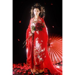Moonflower Jade 花月瑶 - Tang Dynasty Hanfu Wedding Gown Hezi Skirt