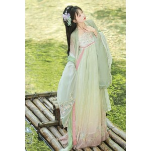 Secluded Place 幽幽 - Tang Dynasty Hanfu Qixiong Hezi Skirt