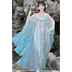 Bamboo & River 春竹枝江 - Tang Dynasty Hanfu Qixiong Ruqun