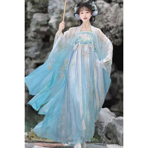 Bamboo & River 春竹枝江 - Tang Dynasty Hanfu Qixiong Ruqun