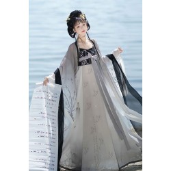 Bamboo Silhouette 竹影 - Tang Dynasty Hanfu Hezi Skirt